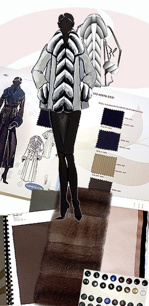 fashion drawing of a linnanen coat